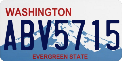 WA license plate ABV5715