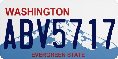 WA license plate ABV5717