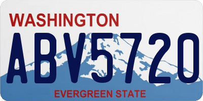 WA license plate ABV5720
