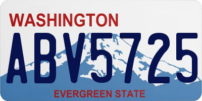 WA license plate ABV5725