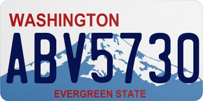 WA license plate ABV5730
