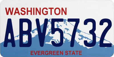 WA license plate ABV5732