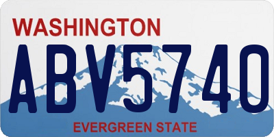 WA license plate ABV5740