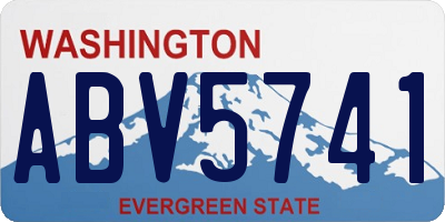 WA license plate ABV5741