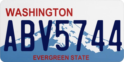 WA license plate ABV5744
