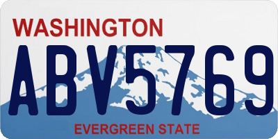 WA license plate ABV5769