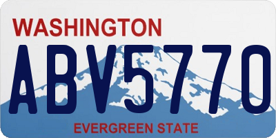 WA license plate ABV5770