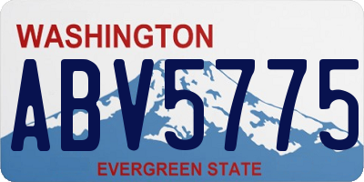 WA license plate ABV5775