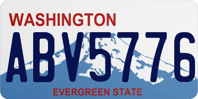 WA license plate ABV5776