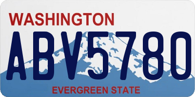WA license plate ABV5780