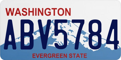 WA license plate ABV5784