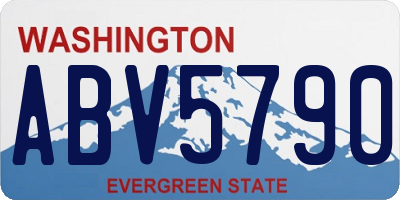 WA license plate ABV5790