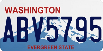 WA license plate ABV5795
