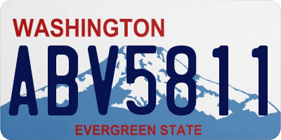 WA license plate ABV5811