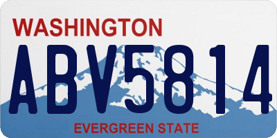 WA license plate ABV5814