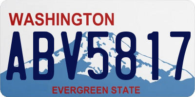 WA license plate ABV5817