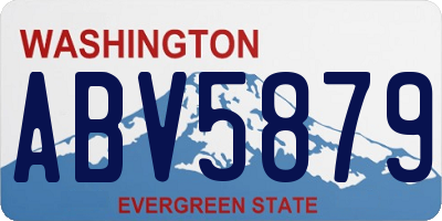 WA license plate ABV5879