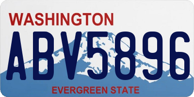 WA license plate ABV5896