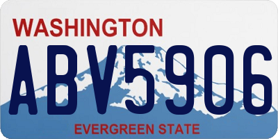WA license plate ABV5906