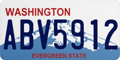 WA license plate ABV5912
