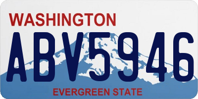 WA license plate ABV5946