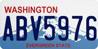 WA license plate ABV5976