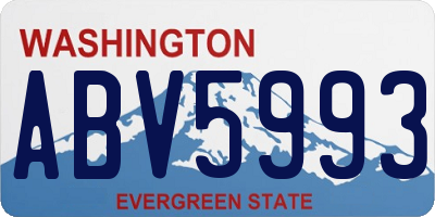 WA license plate ABV5993