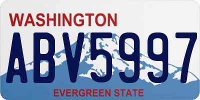 WA license plate ABV5997