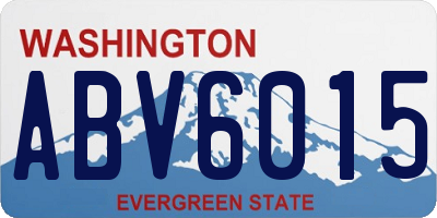 WA license plate ABV6015