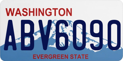 WA license plate ABV6090