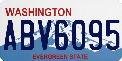 WA license plate ABV6095