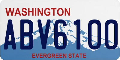 WA license plate ABV6100