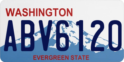 WA license plate ABV6120