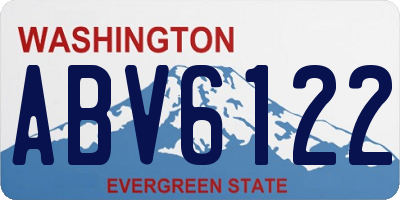 WA license plate ABV6122