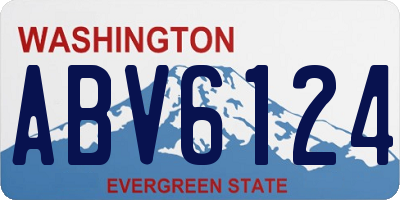 WA license plate ABV6124