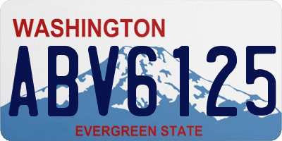 WA license plate ABV6125