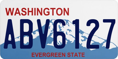 WA license plate ABV6127