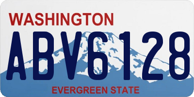 WA license plate ABV6128