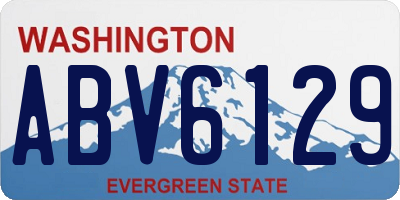 WA license plate ABV6129