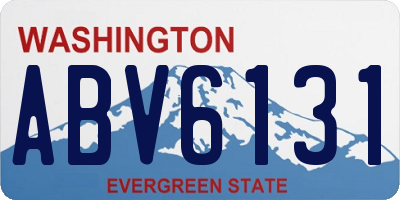 WA license plate ABV6131