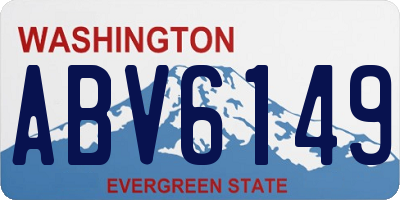 WA license plate ABV6149