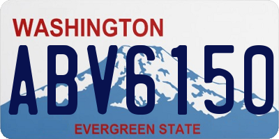 WA license plate ABV6150