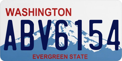 WA license plate ABV6154