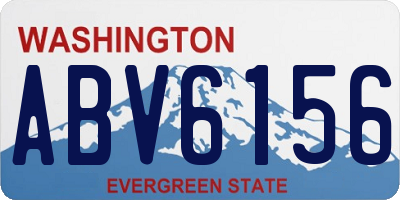 WA license plate ABV6156