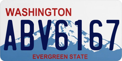 WA license plate ABV6167