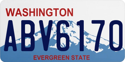 WA license plate ABV6170