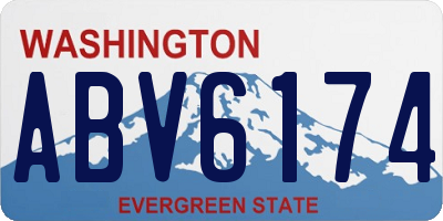 WA license plate ABV6174