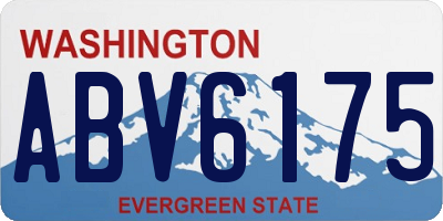 WA license plate ABV6175