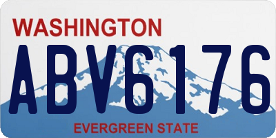 WA license plate ABV6176