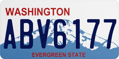 WA license plate ABV6177